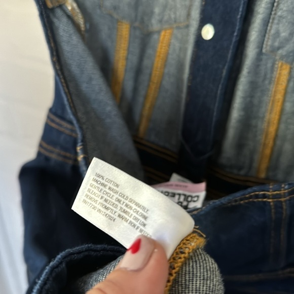 Future Collective dress Alani Noelle halter mini dark denim open back 2 - Picture 8 of 10